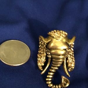 Jewelry - Elephant gold tone with rhinestones elastic ring. Jewelry - Elephant gold tone with rhinestones elastic ring.
